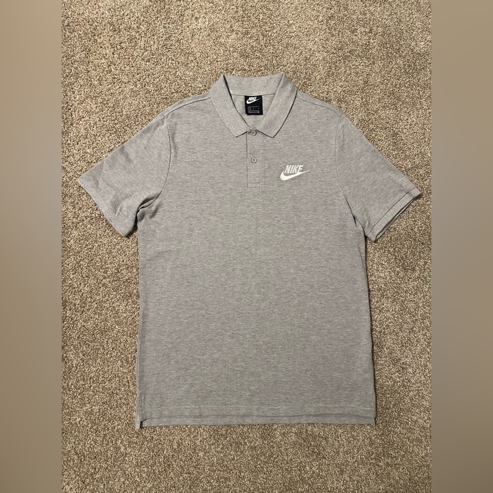 Grey nike collard shirt